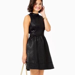 Lilly Pulitzer Zaria dress in onyx black, sz 8, NWT